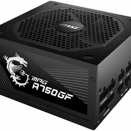 MSI MPG A750GF 750W volledig modulaire voeding vooraanzicht