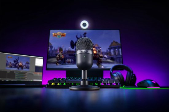 Razer Seiren Mini condensatormicrofoon close-up