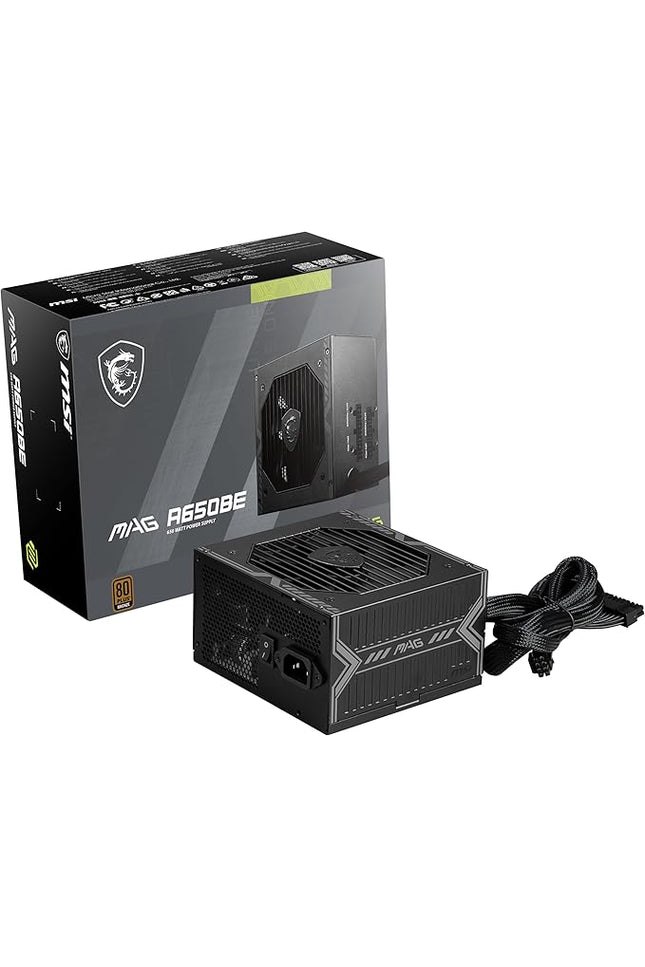 MSI MAG A650BE 650W ATX voeding vooraanzicht