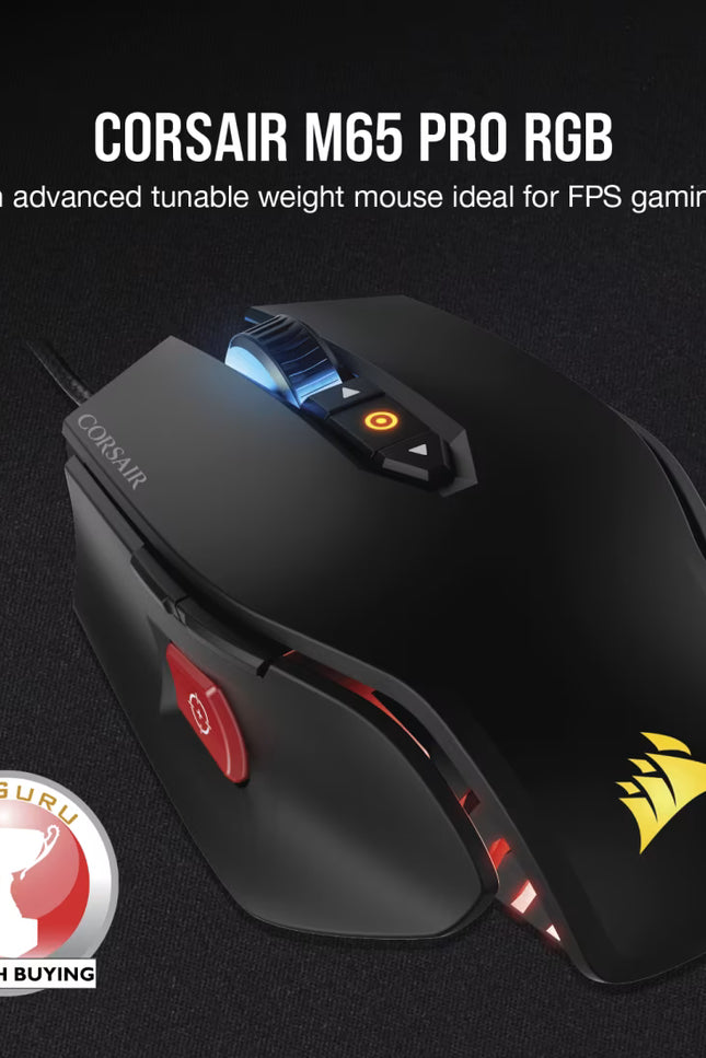 Corsair M65 PRO RGB muis RGB verlichting detail