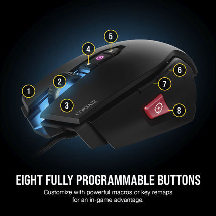 Corsair M65 PRO RGB onderkant sensor