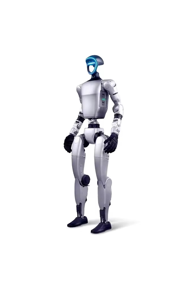 Unitree G1 humanoïde robot staand vooraanzicht